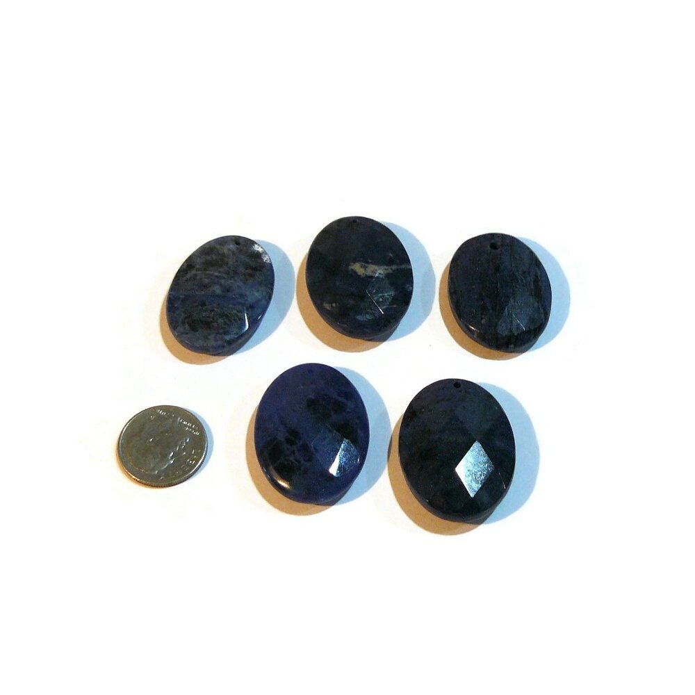 Natural Dumortierite Focal Bead Pendant, Deep Blue Dumortierite‎ Pendant